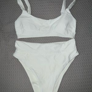 Aerie White Two Piece Bikini Set